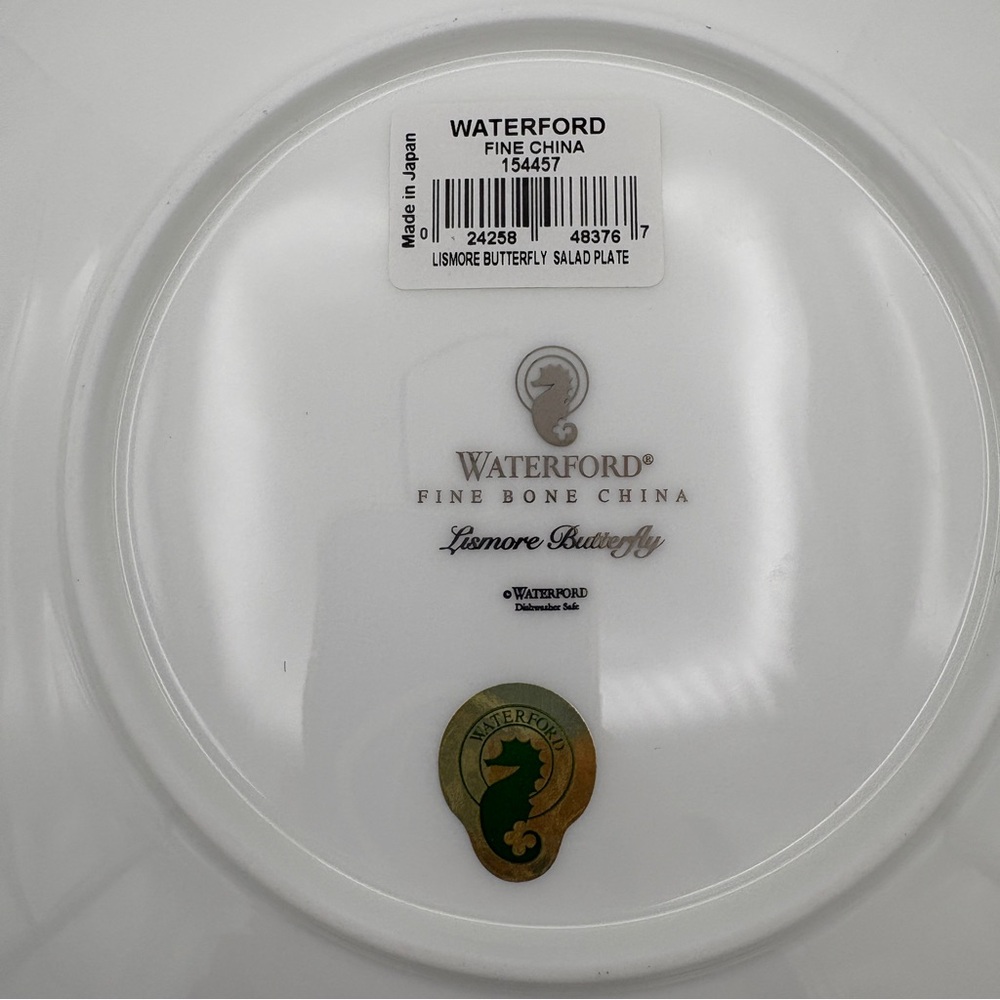 WATERFORD LISMORE BUTTERFLY Salad Plate Bone China - Picture 7 of 9